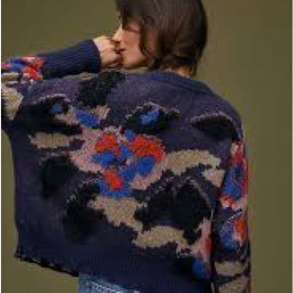 Anthropologie Multicolor V-Neck Sweater - Picture 5 of 12